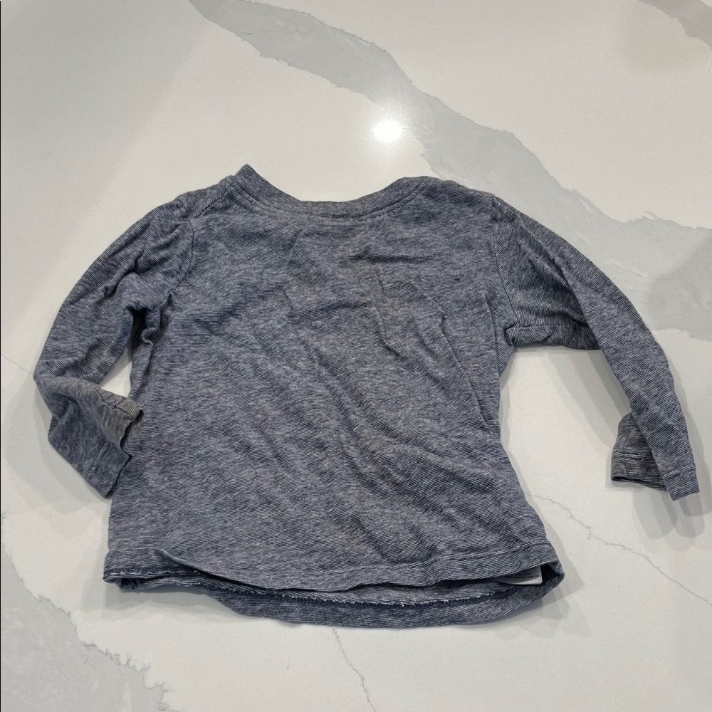 Old Navy Heathered Blue Kids Long Sleeve Tee